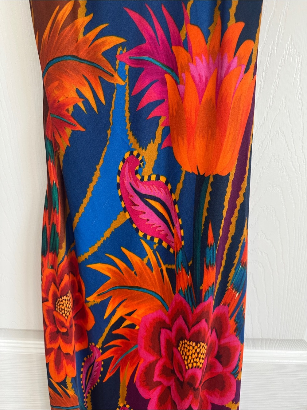 FARM Rio Tropical Floral Silky Maxi Slip Dress Sz S - Picture 4 of 6